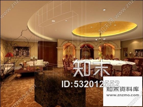 施工图常州某大酒店大堂餐厅装修图含效果cad施工图下载【ID:532012552】