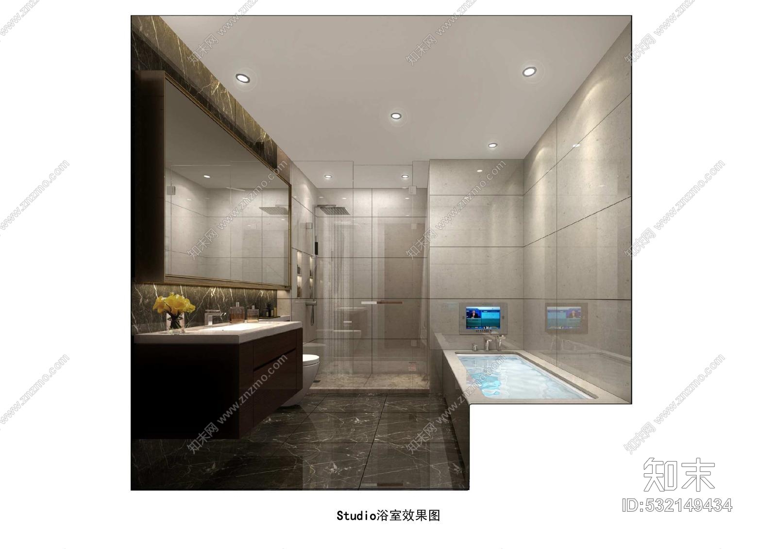 梁志天北京達美中心廣場酒店式公寓及寓深化豪宅項目-公設計方案cad施工图下载【ID:532149434】