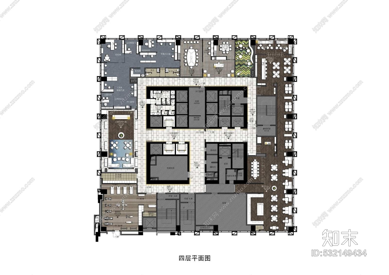 梁志天北京達美中心廣場酒店式公寓及寓深化豪宅項目-公設計方案cad施工图下载【ID:532149434】