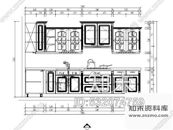 施工图广州某橱柜品牌展示专卖店室内装修图含实景施工图下载【ID:532074759】