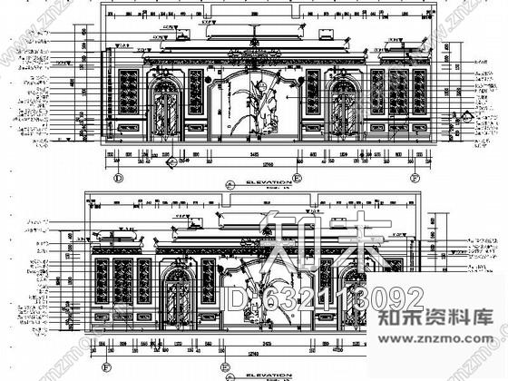 施工图苏州奢华欧式风格商务会所六层董事区室内装修图含效果cad施工图下载【ID:632113092】