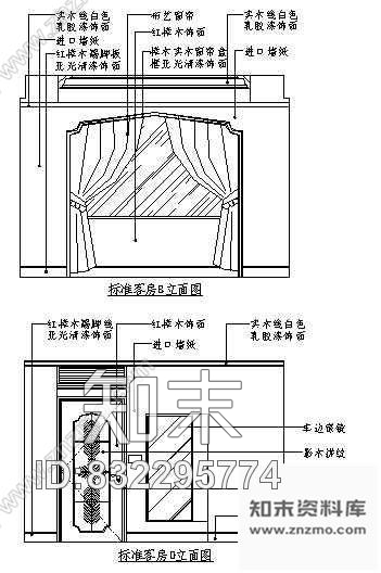 图块/节点标准客房空间cad施工图下载【ID:832295774】