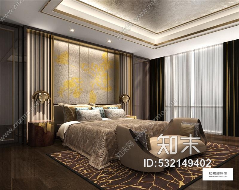 上海朱周空间重庆凯德来福士公寓样板房丨效果图cad施工图下载【ID:532149402】