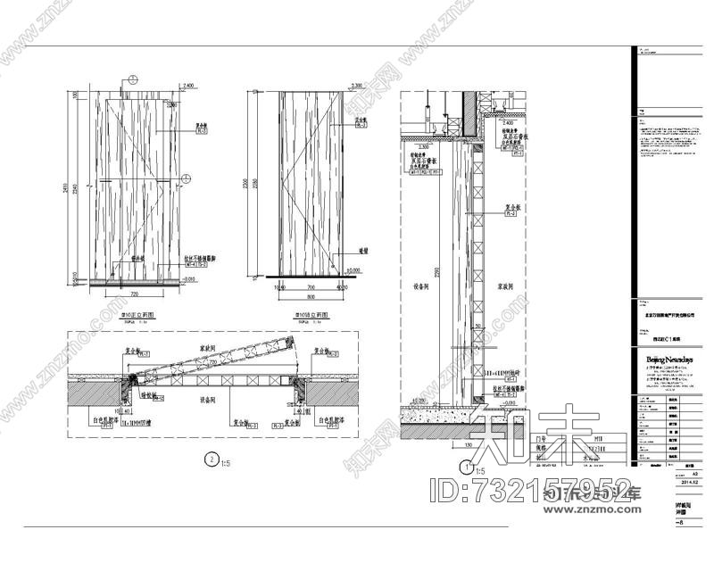 北京五矿万科如园C1地块17#样板间五室两厅丨设计方案+效果图+CAD施工图cad施工图下载【ID:732157952】