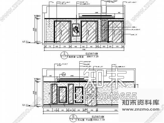 施工图精装酒店美发店室内装修图cad施工图下载【ID:532049655】