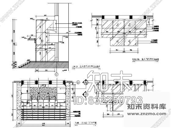 图块/节点银行主入口门厅详图cad施工图下载【ID:832250793】