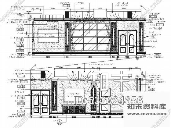 施工图湖北高档新中式风格五星级酒店室内装修施工图含效果cad施工图下载【ID:532024656】