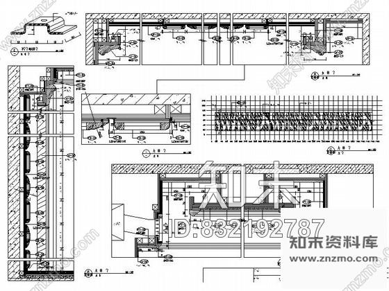 图块/节点时尚主卧天花节点大样图cad施工图下载【ID:832192787】