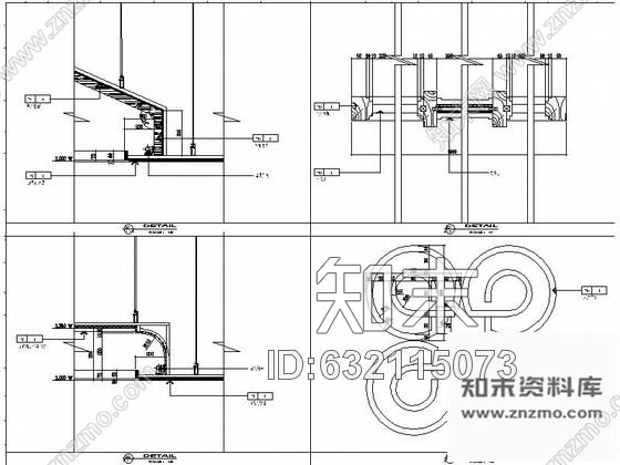 施工图现代中式贵宾宴会厅室内装修施工图含效果cad施工图下载【ID:632115073】