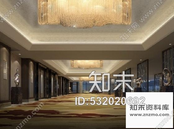 施工图江苏中外合资连锁大饭店宴会厅装修设计施工图含效果cad施工图下载【ID:532020692】