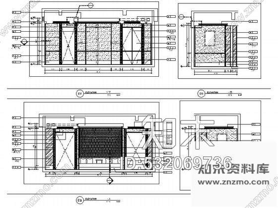 施工图浙江50个亿精品别墅区现代风格售楼处室内装修设计施工图cad施工图下载【ID:532069736】