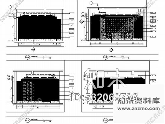 施工图浙江50个亿精品别墅区现代风格售楼处室内装修设计施工图cad施工图下载【ID:532069736】