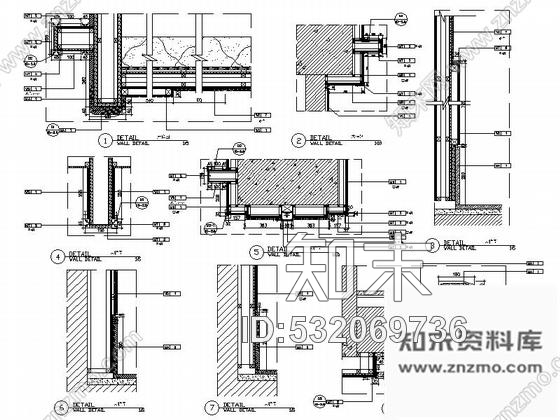 施工图浙江50个亿精品别墅区现代风格售楼处室内装修设计施工图cad施工图下载【ID:532069736】