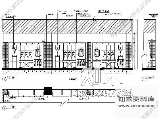 服装店主立面详图施工图下载【ID:832257724】