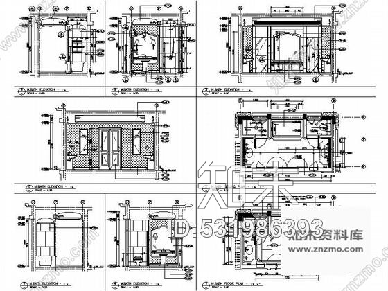 施工图江苏精致豪华两层别墅室内设计施工图含效果cad施工图下载【ID:531986393】