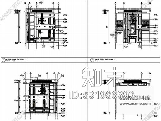 施工图江苏精致豪华两层别墅室内设计施工图含效果cad施工图下载【ID:531986393】