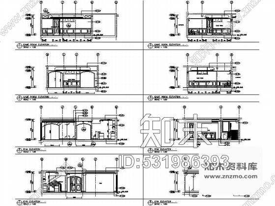 施工图江苏精致豪华两层别墅室内设计施工图含效果cad施工图下载【ID:531986393】