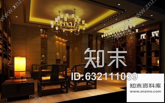 施工图沈阳新中式复式高档会所室内设计CAD施工图含效果图、设计方案cad施工图下载【ID:632111039】