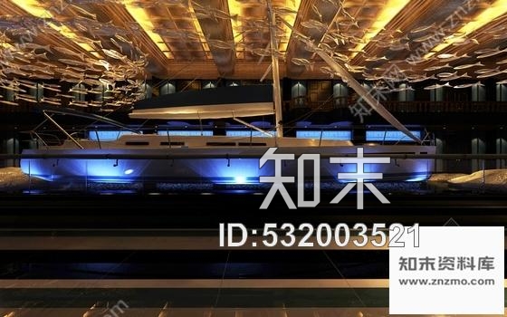 施工图新疆2000平海洋主题餐厅室内装修施工图含实景效果图cad施工图下载【ID:532003521】