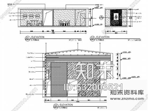 施工图新疆2000平海洋主题餐厅室内装修施工图含实景效果图cad施工图下载【ID:532003521】