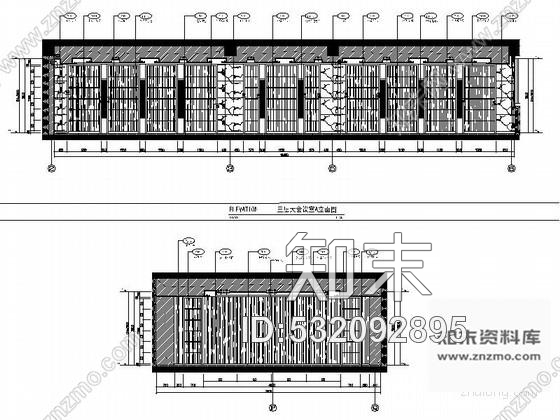 施工图办公楼大会议室设计装修图cad施工图下载【ID:532092895】