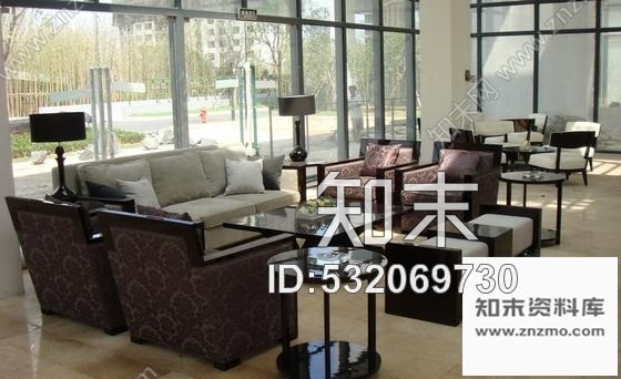 施工图上海国际花园现代售楼处大堂室内装修施工图含实景cad施工图下载【ID:532069730】