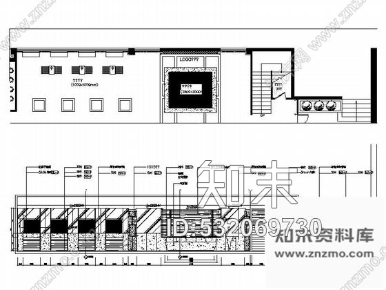 施工图上海国际花园现代售楼处大堂室内装修施工图含实景cad施工图下载【ID:532069730】