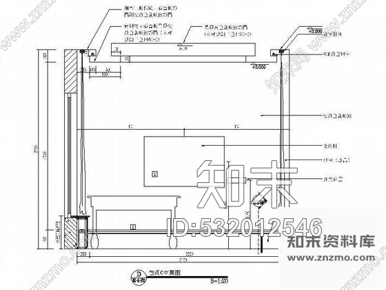 施工图餐饮小包间装修图cad施工图下载【ID:532012546】