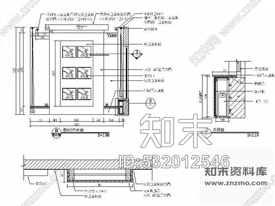 施工图餐饮小包间装修图cad施工图下载【ID:532012546】