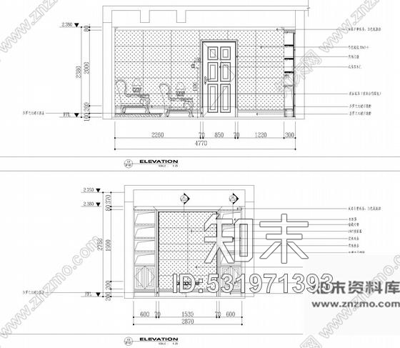 施工图江苏知名设计师设计高档欧式风格别墅设计施工图(含效果图)cad施工图下载【ID:531971393】