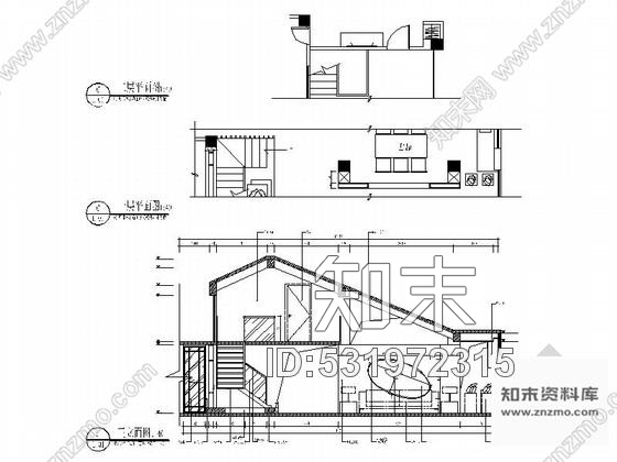 施工图精品现代简约风格两层别墅室内设计装修施工图含效果cad施工图下载【ID:531972315】