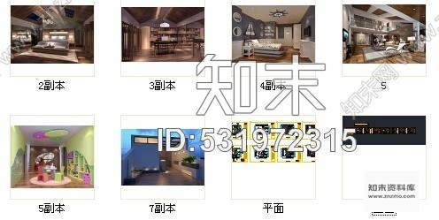 施工图精品现代简约风格两层别墅室内设计装修施工图含效果cad施工图下载【ID:531972315】