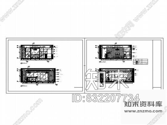 图块/节点欧式样板房客厅立面图cad施工图下载【ID:832207734】