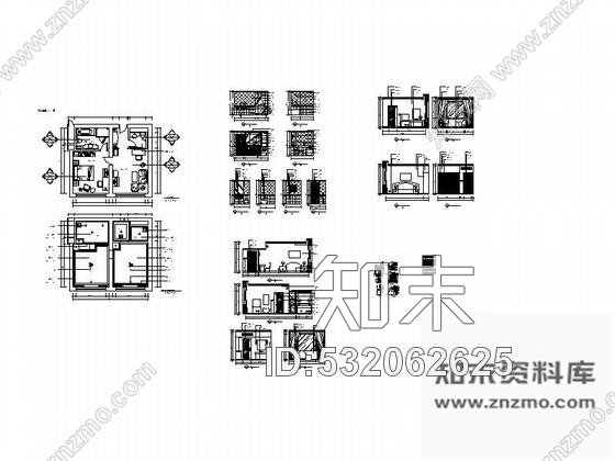 施工图豪华客房装修图cad施工图下载【ID:532062625】