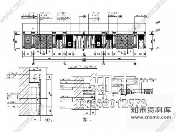 施工图某宾馆大餐厅装修图cad施工图下载【ID:532012573】