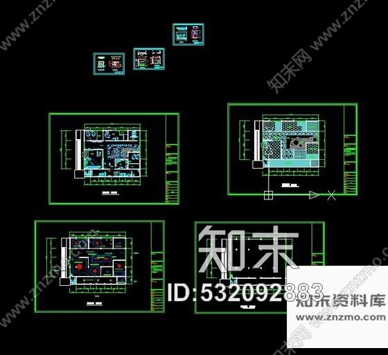 施工图形象设计工作室装修设计图cad施工图下载【ID:532092883】