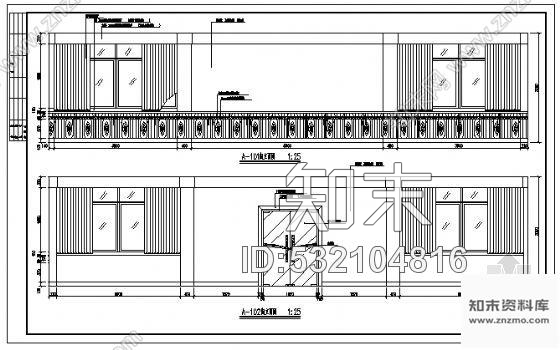 施工图某单位大堂办公室装饰图立面cad施工图下载【ID:532104816】