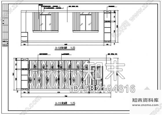 施工图某单位大堂办公室装饰图立面cad施工图下载【ID:532104816】