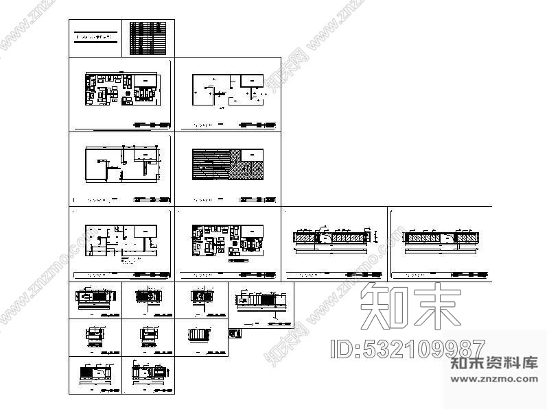 施工图深圳现代沙发展厅装修图cad施工图下载【ID:532109987】