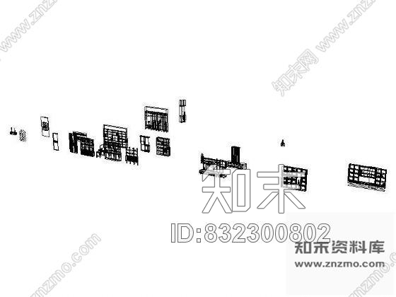 图块/节点柜子立体图块集cad施工图下载【ID:832300802】