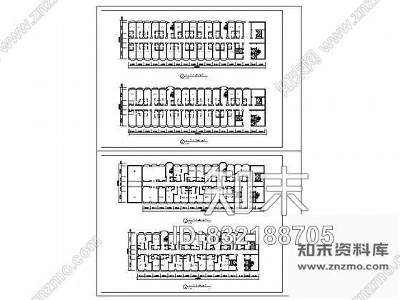 图块/节点某大型花园酒店客房平面分布CAD图块下载施工图下载【ID:832188705】