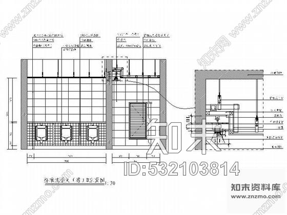 施工图湖南办公楼公共卫生间装修图施工图下载【ID:532103814】