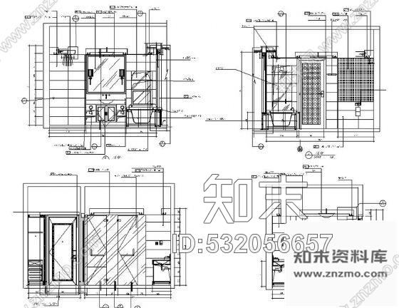 施工图上海五星豪华酒店C12型套房施工图cad施工图下载【ID:532056657】