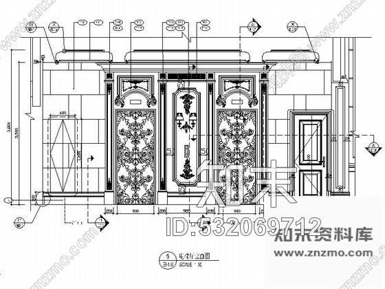 施工图江苏名师设计欧式风格售楼处大堂室内装修施工图cad施工图下载【ID:532069712】