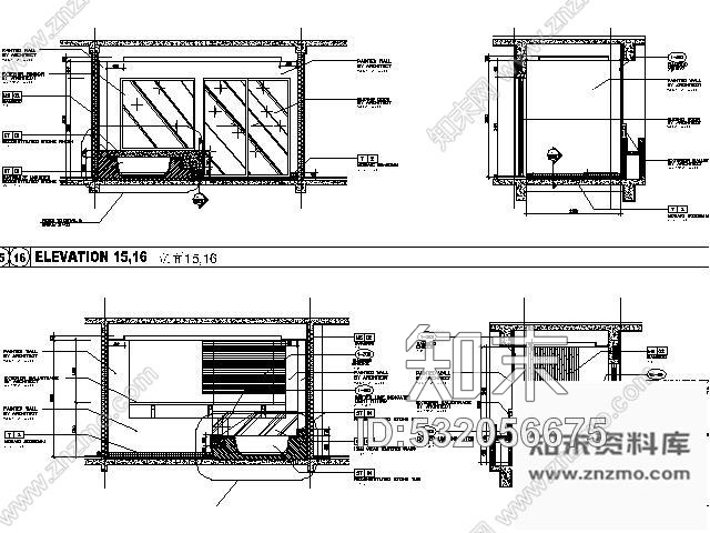 施工图豪华五星酒店标准客房装修图cad施工图下载【ID:532056675】