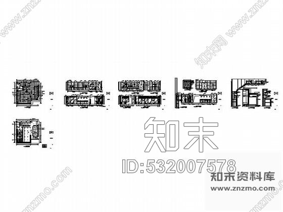 施工图日式餐厅室内装修图施工图下载【ID:532007578】