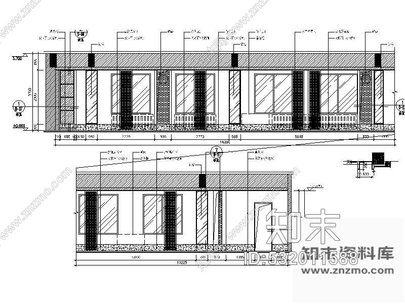 施工图唐山某大饭店餐厅装修图cad施工图下载【ID:532011588】