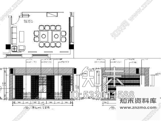 施工图唐山某大饭店餐厅装修图cad施工图下载【ID:532011588】