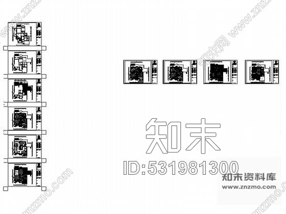 施工图上海海派风情基调现代风格高层住宅别墅装修施工图cad施工图下载【ID:531981300】