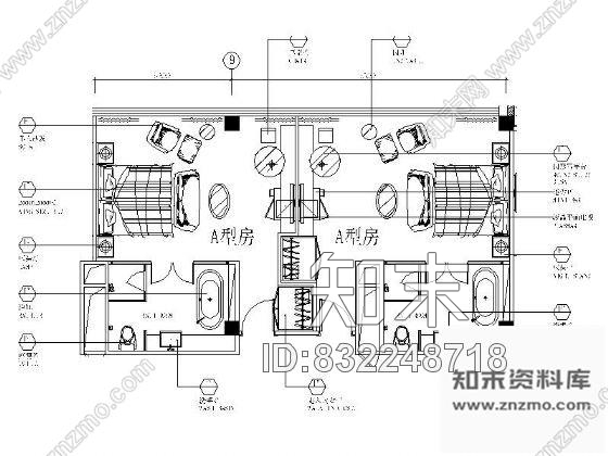 图块/节点五星级花园酒店平面设计图施工图下载【ID:832248718】